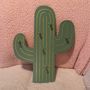 Green Cactus Wall Decor Key Holder